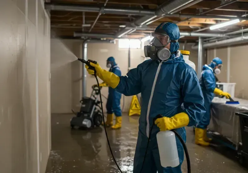 Basement Sanitization and Antimicrobial Treatment process in East Pensacola Heights, FL